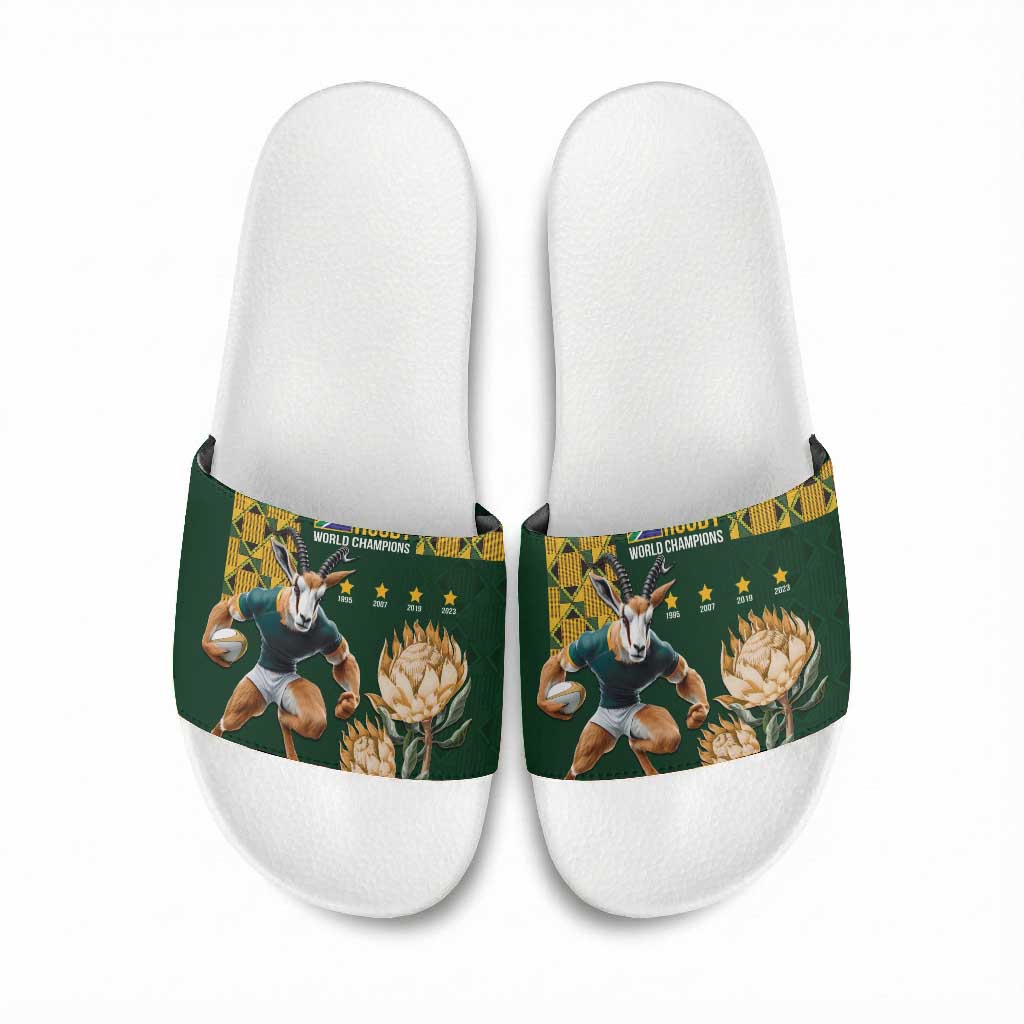 South Africa Rugby History World Champions Slide Sandals Springboks Make History