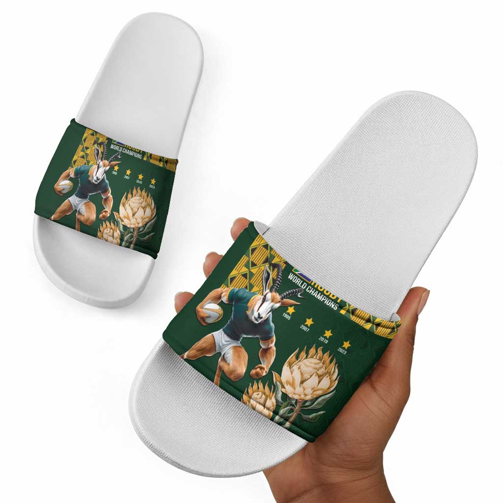 South Africa Rugby History World Champions Slide Sandals Springboks Make History