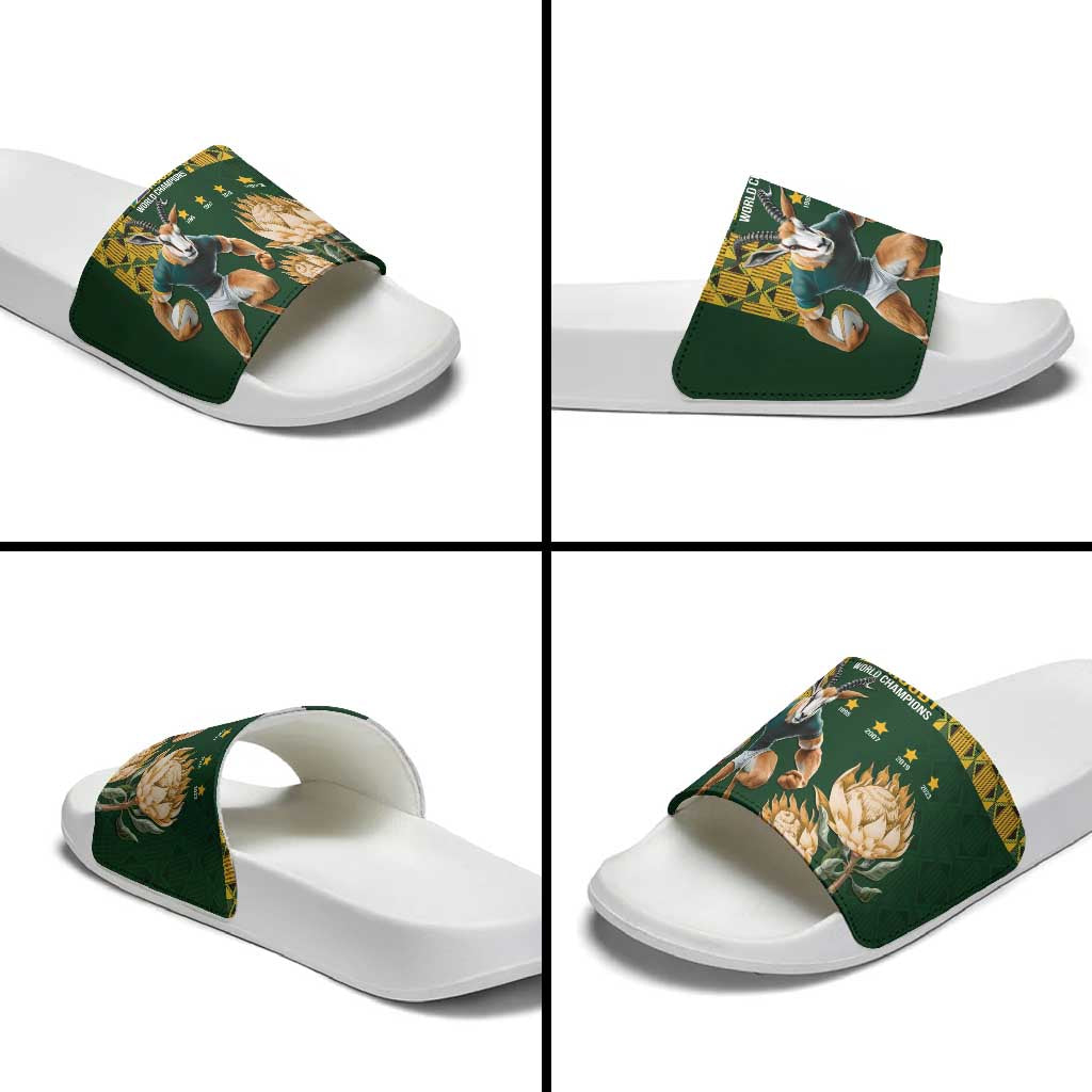 South Africa Rugby History World Champions Slide Sandals Springboks Make History
