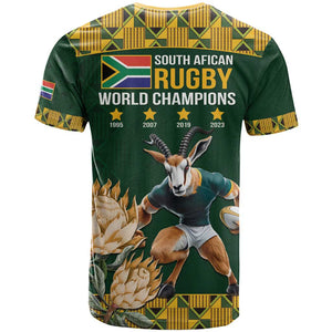 South Africa Rugby History World Champions T shirt Springboks Make History