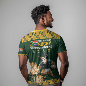 South Africa Rugby History World Champions T shirt Springboks Make History