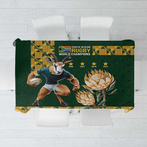 South Africa Rugby History World Champions Tablecloth Springboks Make History