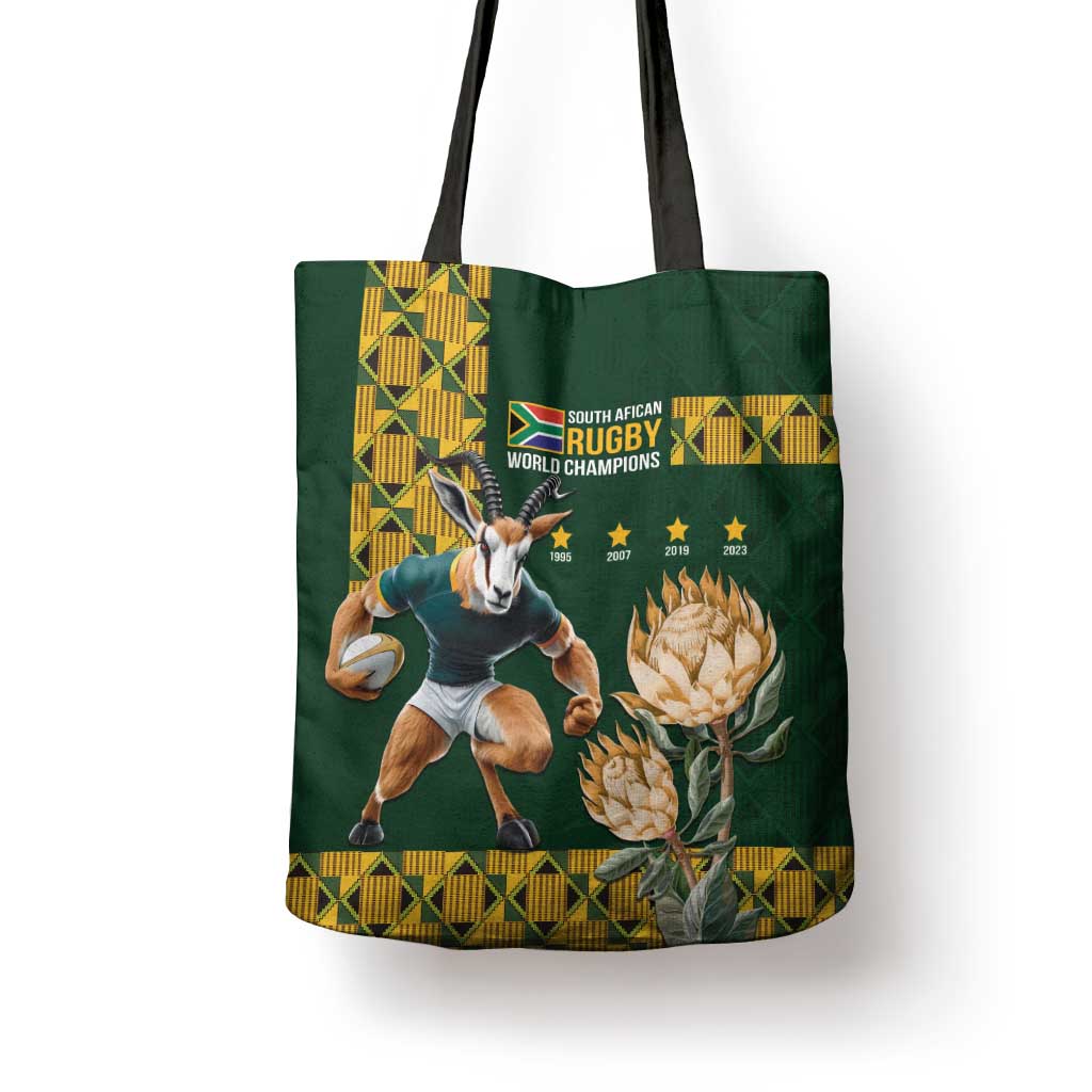 South Africa Rugby History World Champions Tote Bag Springboks Make History