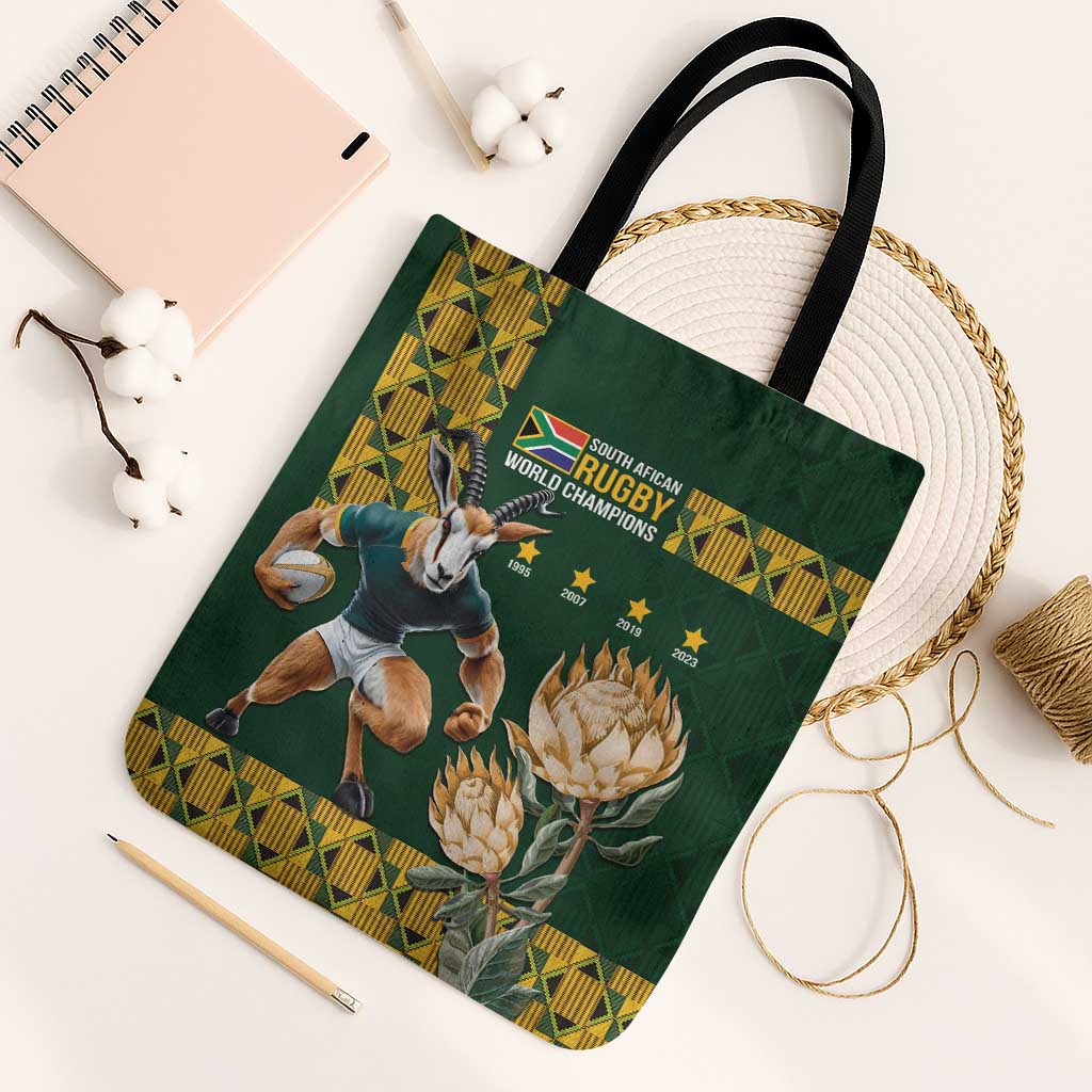 South Africa Rugby History World Champions Tote Bag Springboks Make History