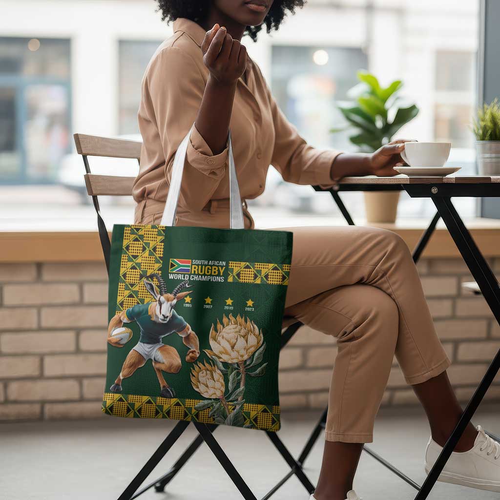 South Africa Rugby History World Champions Tote Bag Springboks Make History