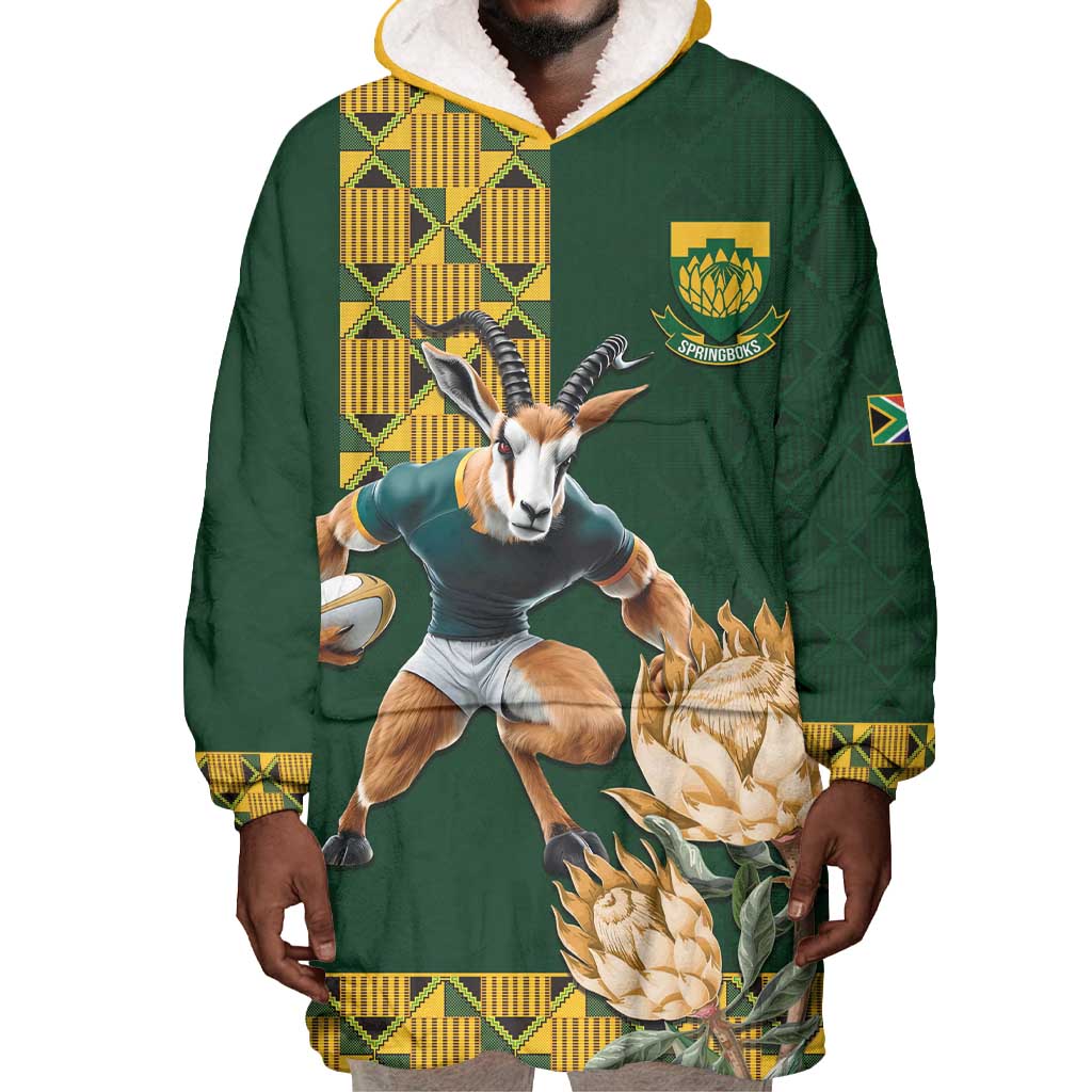 South Africa Rugby History World Champions Wearable Blanket Hoodie Springboks Make History