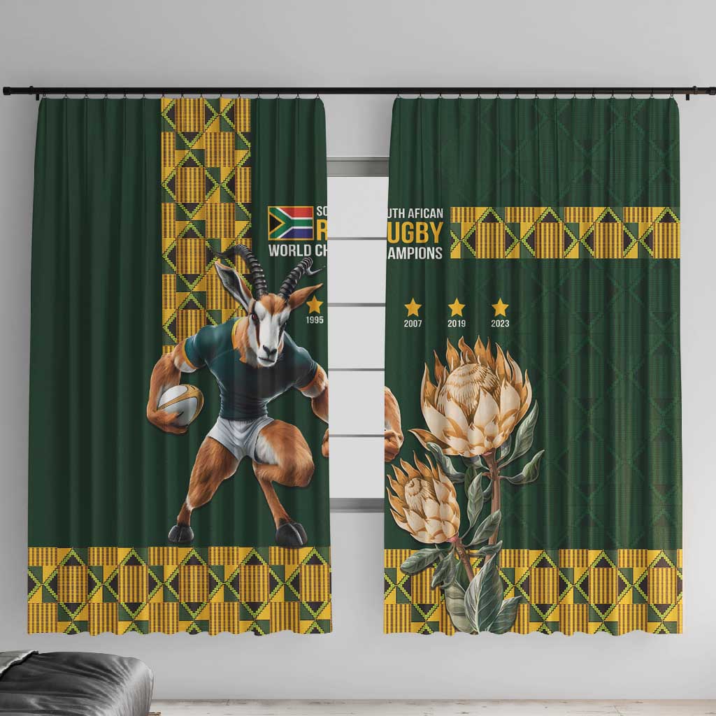 South Africa Rugby History World Champions Window Curtain Springboks Make History