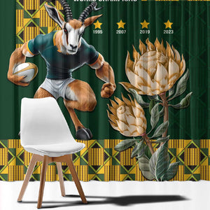 South Africa Rugby History World Champions Window Curtain Springboks Make History