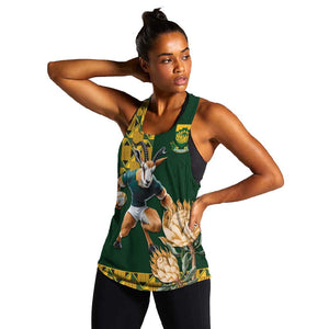 South Africa Rugby History World Champions Women Racerback Tank Springboks Make History