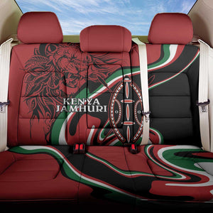 Happy Jamhuri Day Kenya Back Car Seat Cover Kenyan Lion and Maasai Shield