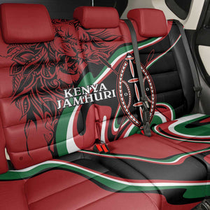 Happy Jamhuri Day Kenya Back Car Seat Cover Kenyan Lion and Maasai Shield