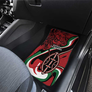 Happy Jamhuri Day Kenya Car Mats Kenyan Lion and Maasai Shield