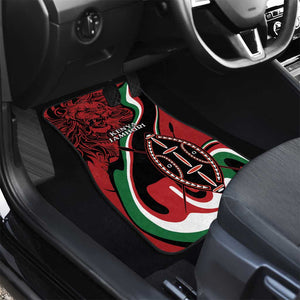 Happy Jamhuri Day Kenya Car Mats Kenyan Lion and Maasai Shield