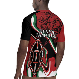 Happy Jamhuri Day Kenya Rugby Jersey Kenyan Lion and Maasai Shield