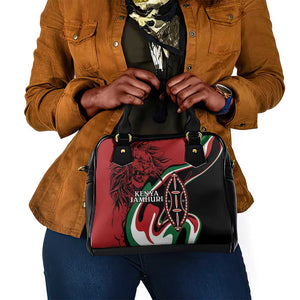 Happy Jamhuri Day Kenya Shoulder Handbag Kenyan Lion and Maasai Shield