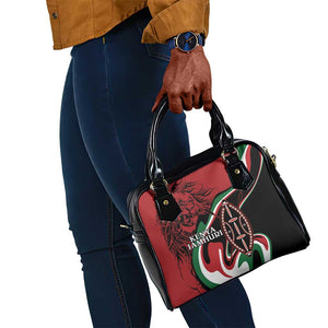 Happy Jamhuri Day Kenya Shoulder Handbag Kenyan Lion and Maasai Shield