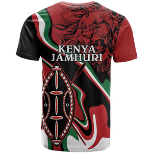 Happy Jamhuri Day Kenya T shirt Kenyan Lion and Maasai Shield