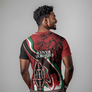 Happy Jamhuri Day Kenya T shirt Kenyan Lion and Maasai Shield