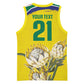 World Cricket Custom South Africa Basketball Jersey Protea Flower Come On Proteas!