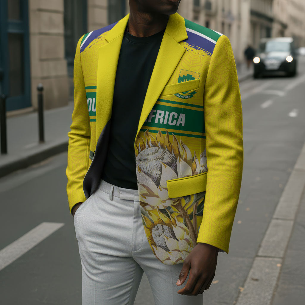 World Cricket Custom South Africa Blazer Protea Flower Come On Proteas!