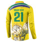 World Cricket Custom South Africa Button Sweatshirt Protea Flower Come On Proteas!