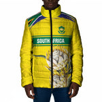 World Cricket Custom South Africa Padded Jacket Protea Flower Come On Proteas!