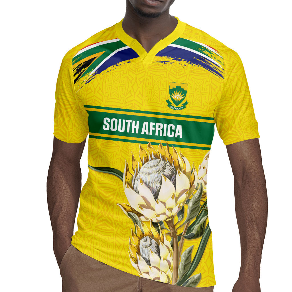 World Cricket Custom South Africa Rugby Jersey Protea Flower Come On Proteas!