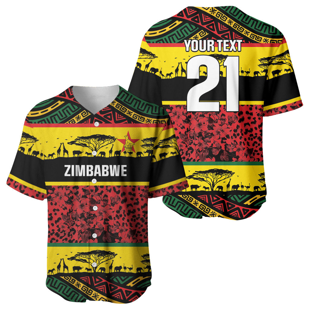 World Cricket Custom Zimbabwe Baseball Jersey Zimbabwe Bird Go Chevrons!