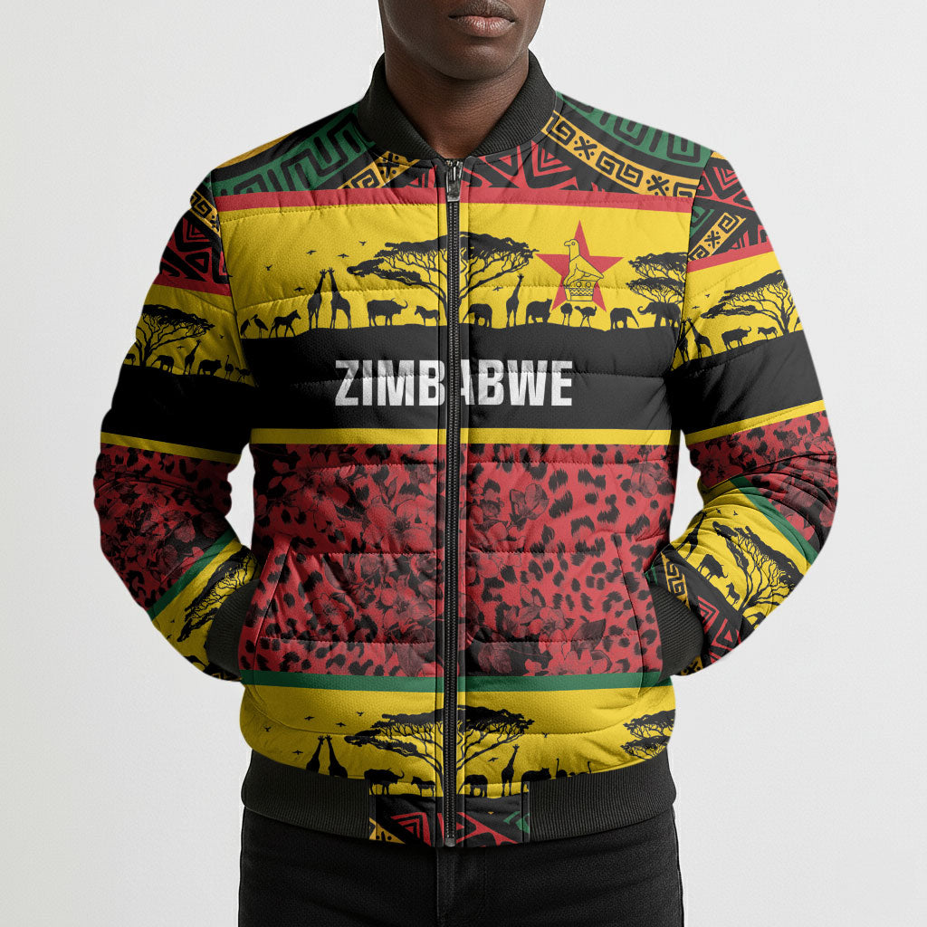 World Cricket Custom Zimbabwe Bomber Puffer Jacket Zimbabwe Bird Go Chevrons!