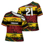 World Cricket Custom Zimbabwe Cross Shoulder Shirt Zimbabwe Bird Go Chevrons!