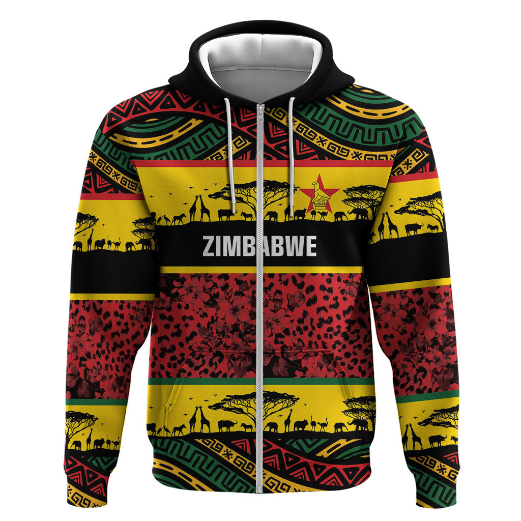 World Cricket Custom Zimbabwe Hoodie Zimbabwe Bird Go Chevrons!