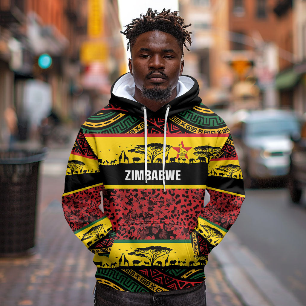 World Cricket Custom Zimbabwe Hoodie Zimbabwe Bird Go Chevrons!