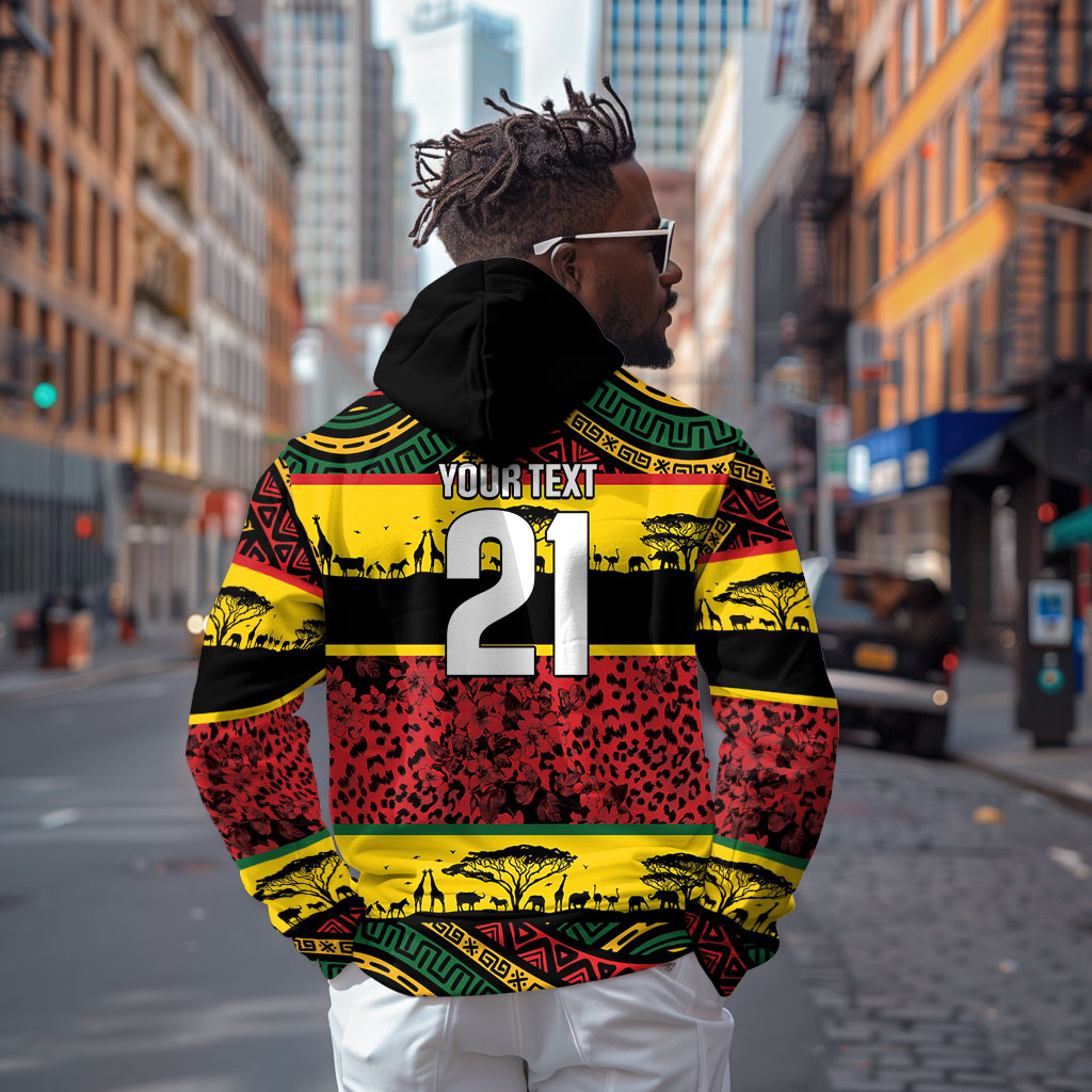 World Cricket Custom Zimbabwe Hoodie Zimbabwe Bird Go Chevrons!
