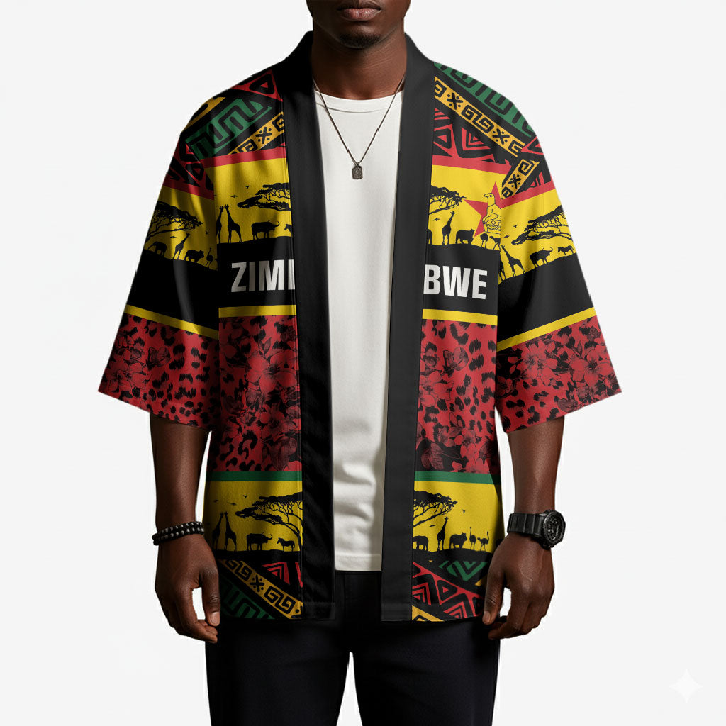 World Cricket Custom Zimbabwe Kimono Zimbabwe Bird Go Chevrons!