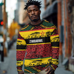 World Cricket Custom Zimbabwe Long Sleeve Shirt Zimbabwe Bird Go Chevrons!