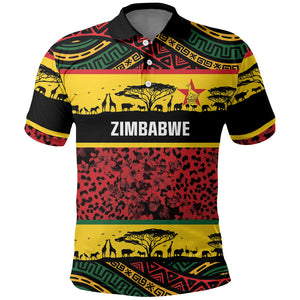 World Cricket Custom Zimbabwe Polo Shirt Zimbabwe Bird Go Chevrons!