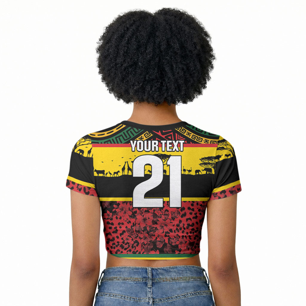 World Cricket Custom Zimbabwe Raglan Cropped T shirt Zimbabwe Bird Go Chevrons!