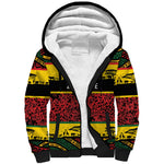 World Cricket Custom Zimbabwe Sherpa Hoodie Zimbabwe Bird Go Chevrons!