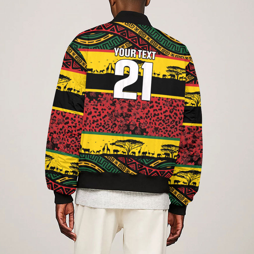 World Cricket Custom Zimbabwe Sleeve Zip Bomber Jacket Zimbabwe Bird Go Chevrons!