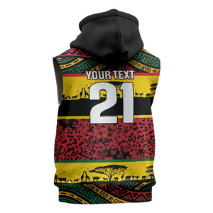 World Cricket Custom Zimbabwe Sleeveless Zip Hoodie Zimbabwe Bird Go Chevrons!