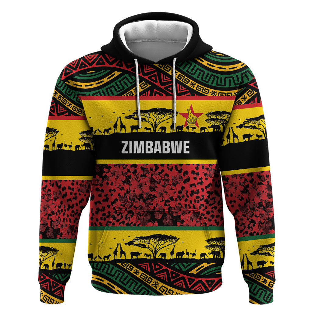 World Cricket Custom Zimbabwe Zip Hoodie Zimbabwe Bird Go Chevrons!