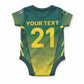 Custom South Africa Cricket Spirit 2026 Baby Onesie World T20 Edition