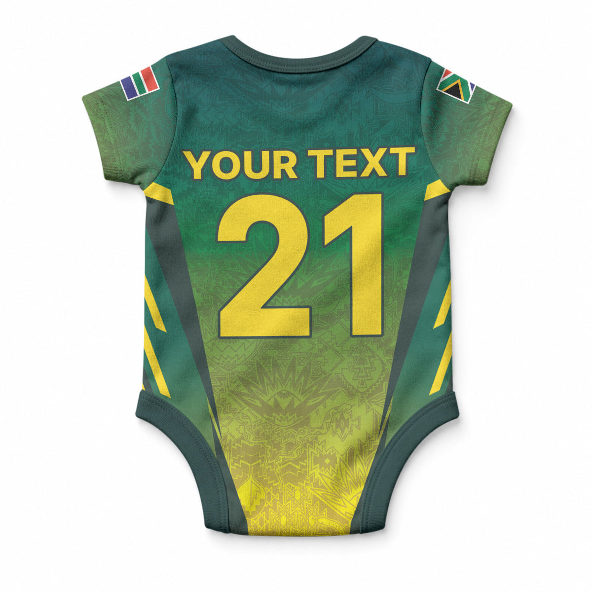 Custom South Africa Cricket Spirit 2026 Baby Onesie World T20 Edition