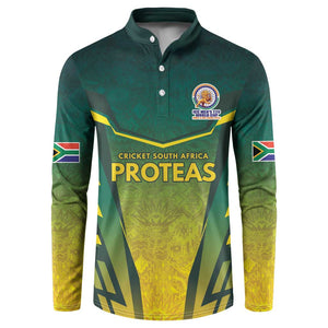 Custom South Africa Cricket Spirit 2026 Button Sweatshirt World T20 Edition