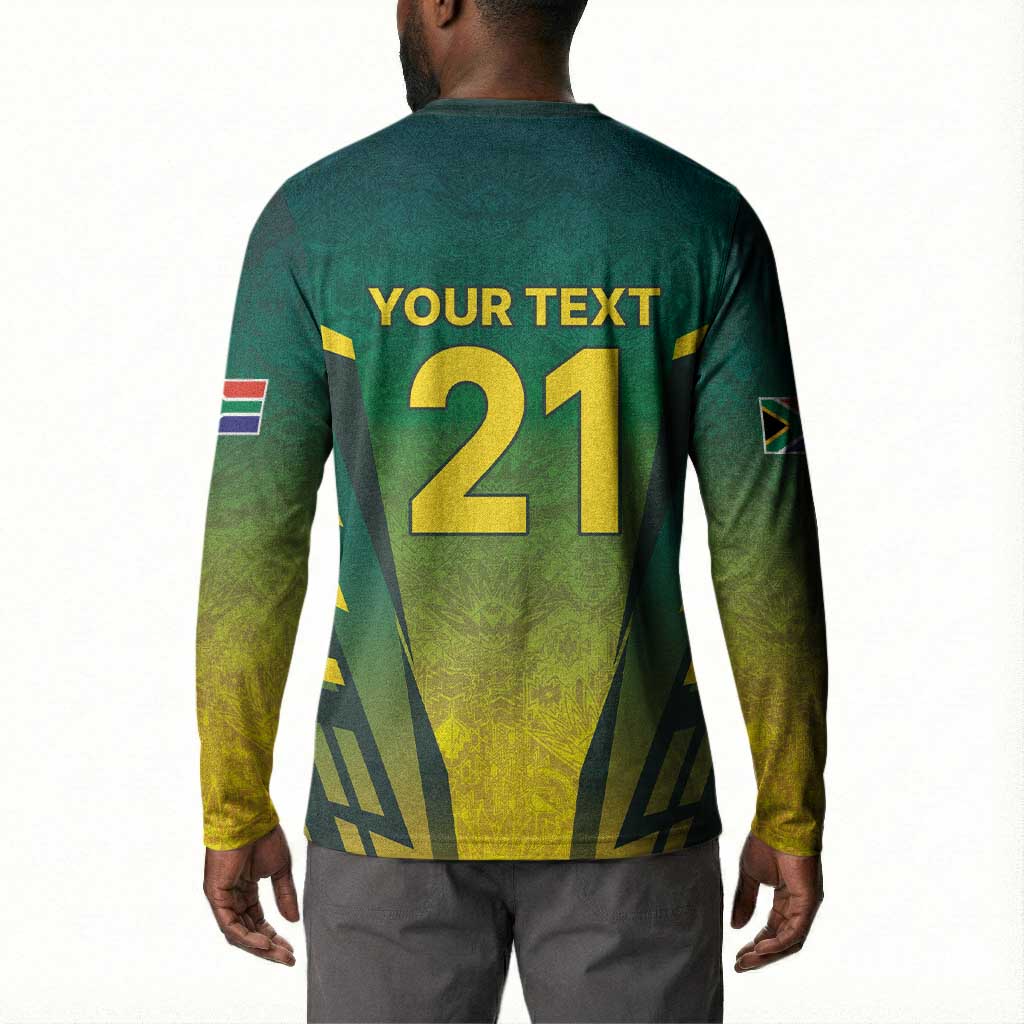 Custom South Africa Cricket Spirit 2026 Button Sweatshirt World T20 Edition