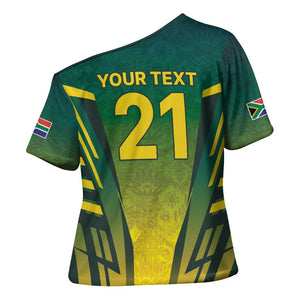 Custom South Africa Cricket Spirit 2026 Cross Shoulder Shirt World T20 Edition