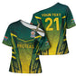 Custom South Africa Cricket Spirit 2026 Cross Shoulder Shirt World T20 Edition