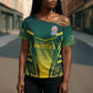 Custom South Africa Cricket Spirit 2026 Cross Shoulder Shirt World T20 Edition