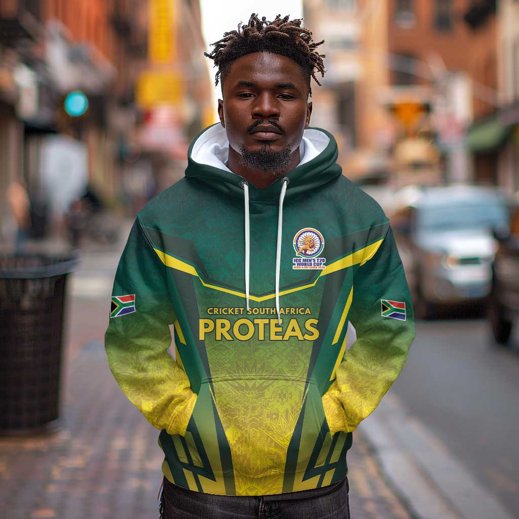 Custom South Africa Cricket Spirit 2026 Hoodie World T20 Edition - African Pride
