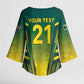 Custom South Africa Cricket Spirit 2026 Kimono Sleeve Blouse World T20 Edition